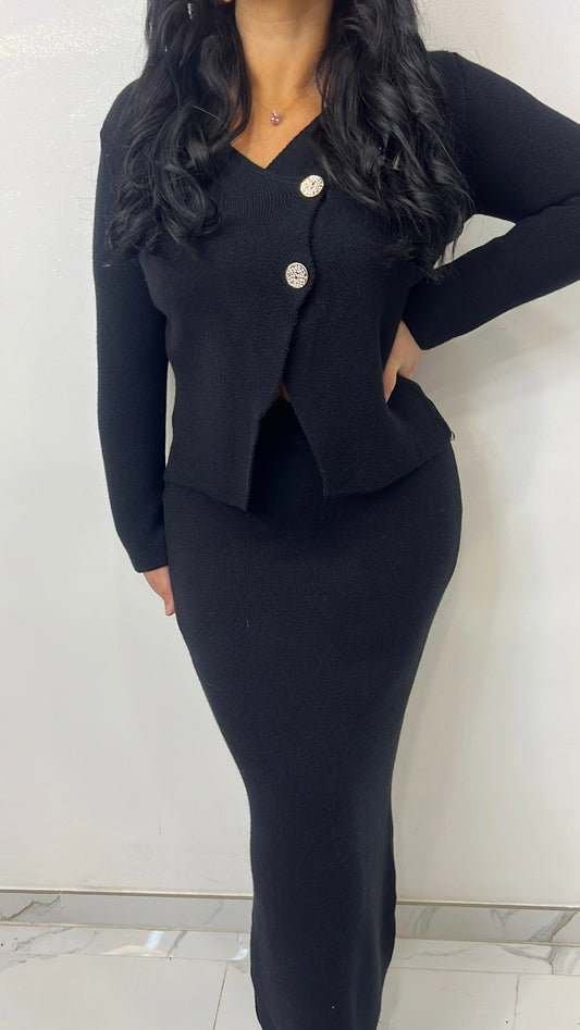 ENSEMBLE JUPE/GILET CROISÉ