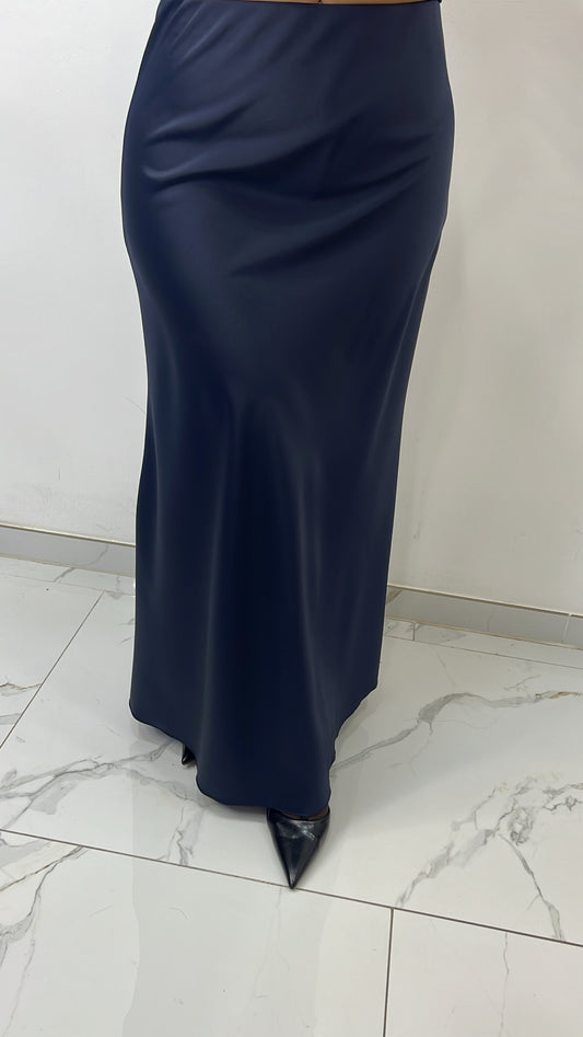 Jupe Satinée navy