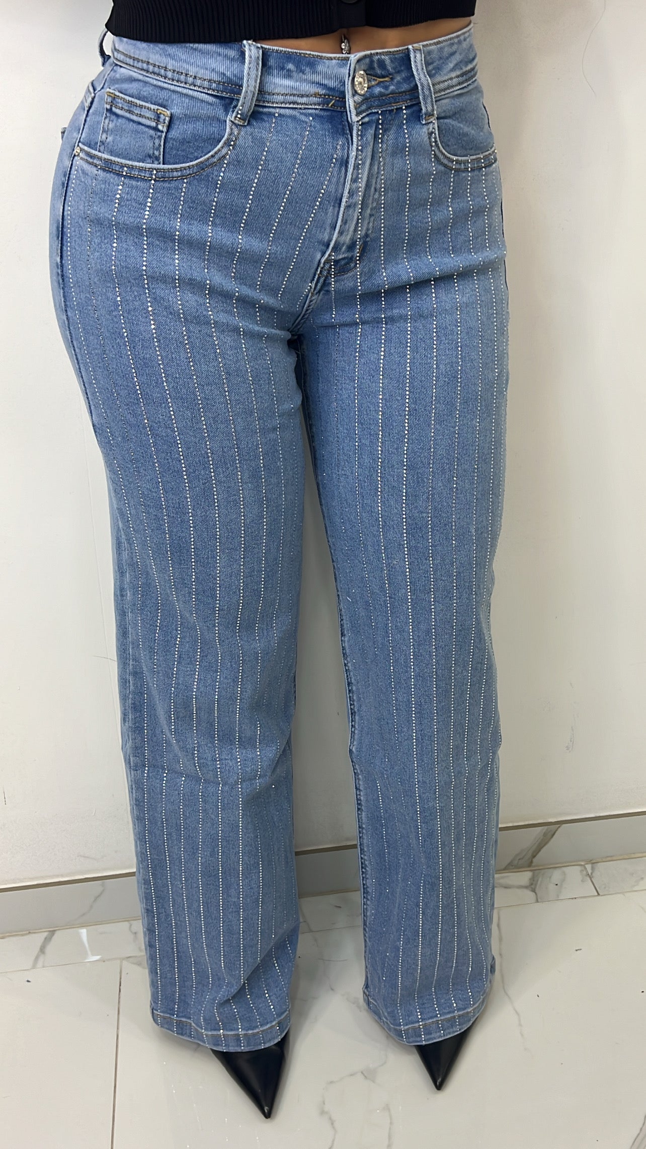 Jeans à strass