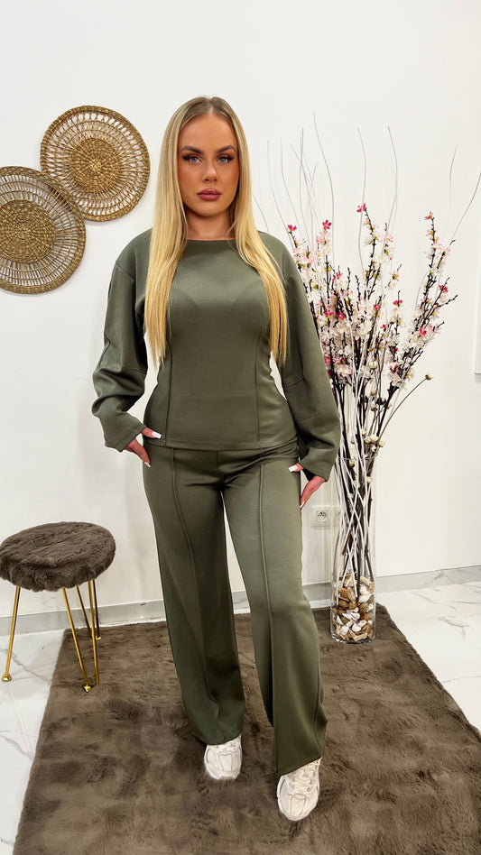 ENSEMBLE CINTRÉ KAKI