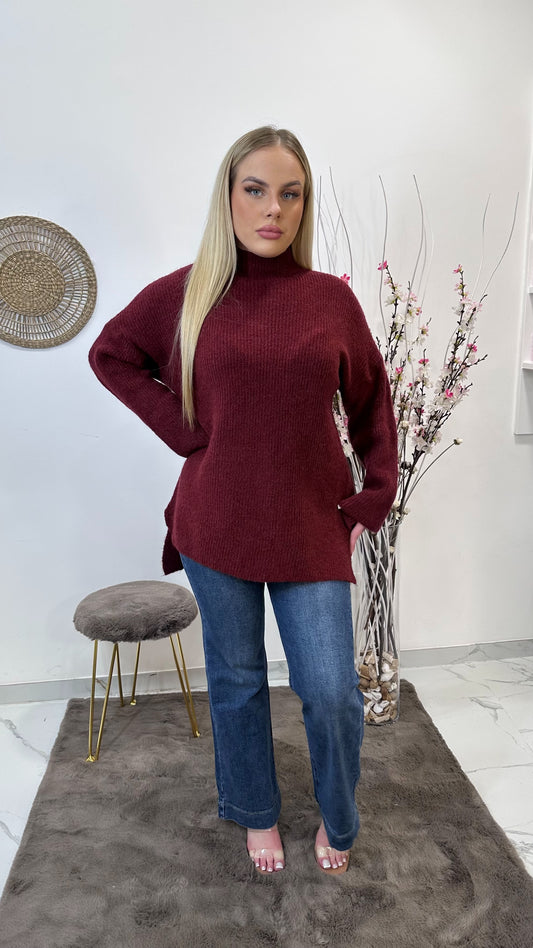 Pull Oversize Bordeaux