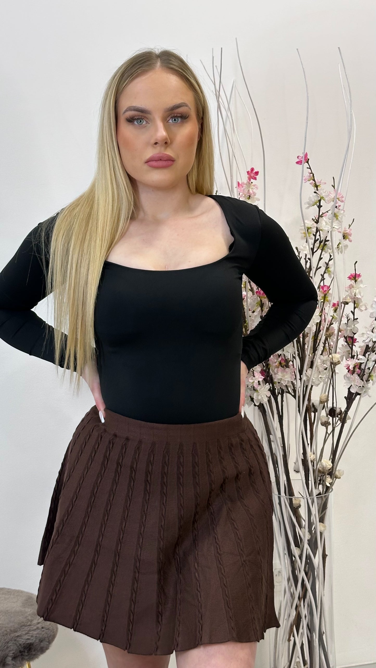 Haut Col Ouvert Noir